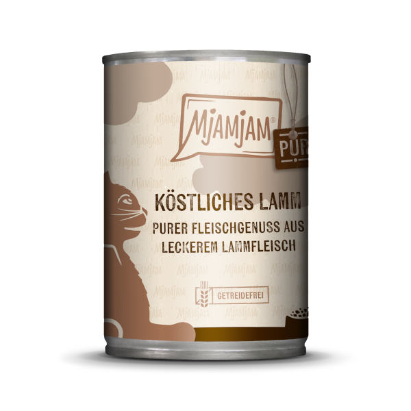 Mjamjam Katze köstliches Lamm pur 400g