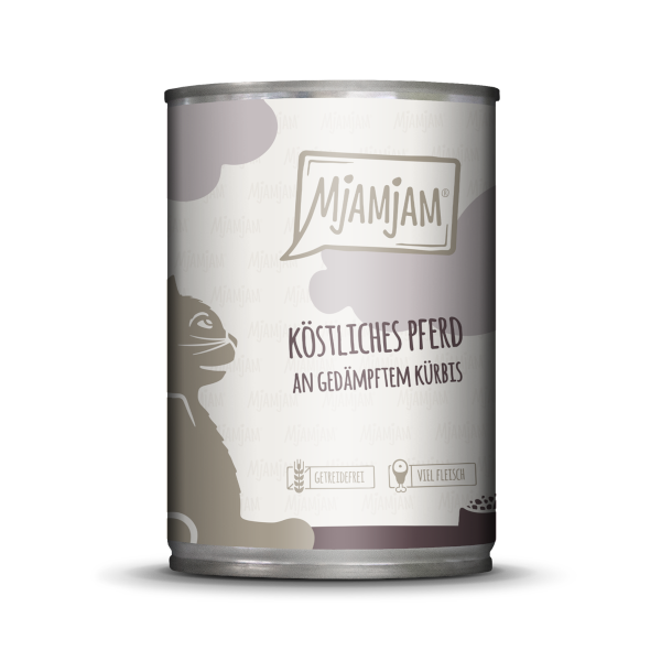 Mjamjam Katze köstliches Pferd mit Kürbis 400g