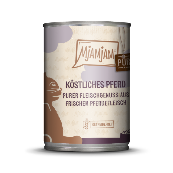 Mjamjam Katze Pferd pur 400g