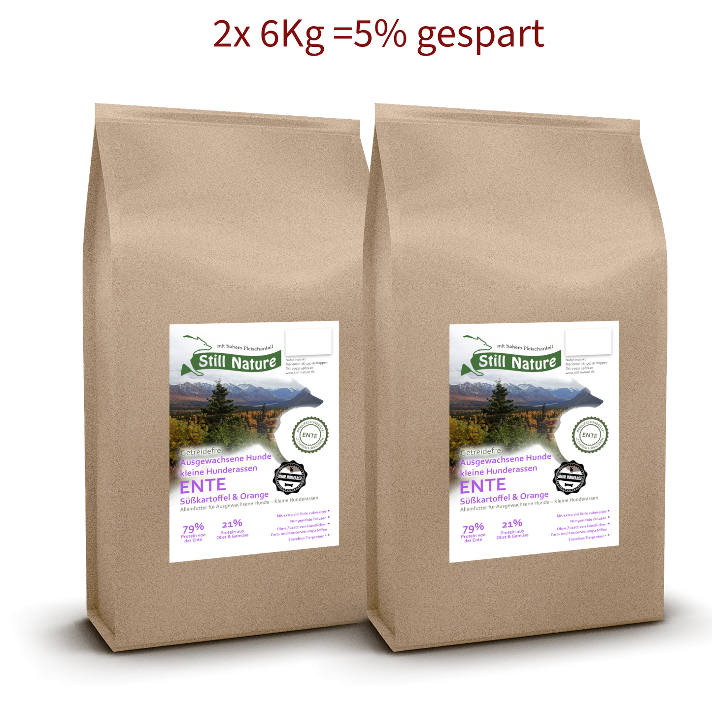 Still Nature | Ente, Süßkartoffel und Orange | kleine Rassen