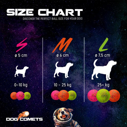 Dog Comets Ball Stardust grün S