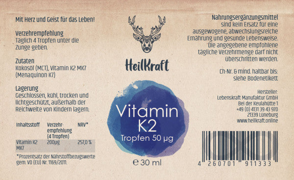 Vitamin K2 MK7 Tropfen 50 μg 30 ml