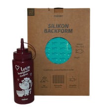 Backmatte Fischform (2 cm) türkis *+Gratis Tube*