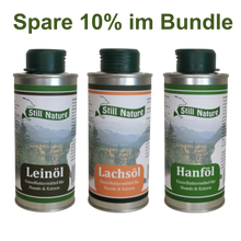 Öl Bundle - Lachs-, Lein-, und Hanföl je 250 ml