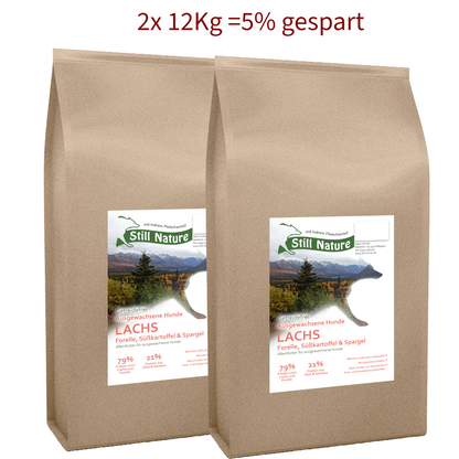 Still Nature | Lachs und Forelle mit Süßkartoffel und Spargel