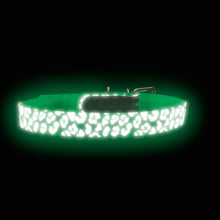 Halsband Convenience Reflect Glow S-M (45), weiß Leopardenmuster