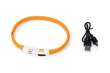 Silicon Leuchthalsband orange 20-35cm