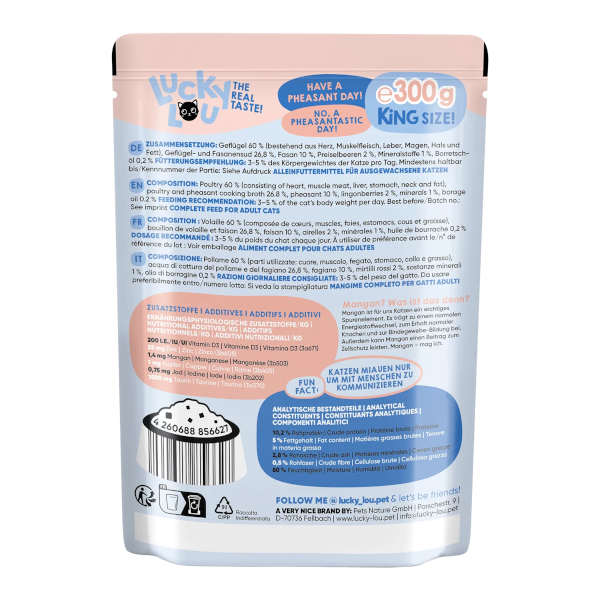 Lucky Lou Lifestage Geflügel & Fasan 300g