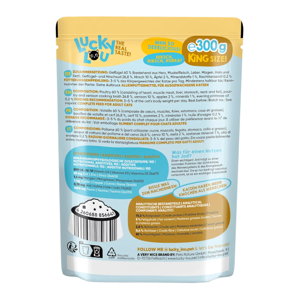 Lucky Lou Lifestage Geflügel & Hirsch 300g