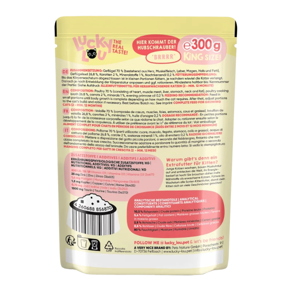Lucky Lou Lifestage Kitten Geflügel 300g