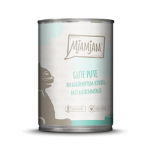 Mjamjam Katze Gute Pute an gedämpftem Kürbis 400g