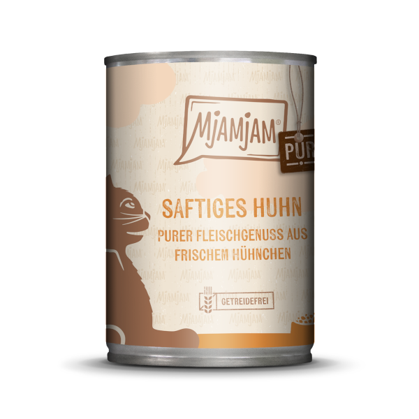 Mjamjam Katze saftiges Hühnchen pur 400g
