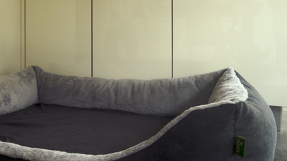 Orthopädisches Hundesofa Rockford M (80 x 60 cm), anthrazit/hellgrau