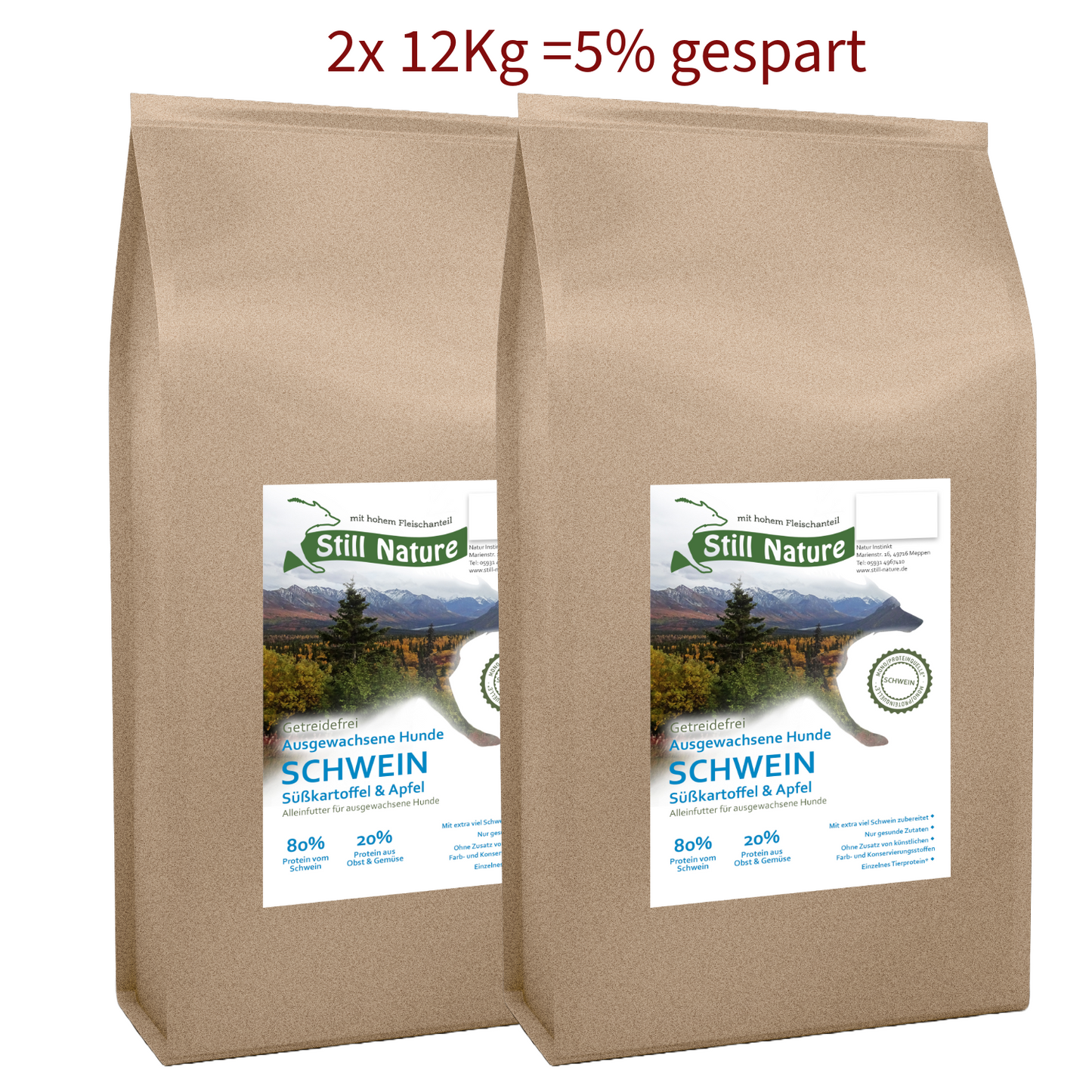 Still Nature | Schwein mit Süßkartoffel und Apfel