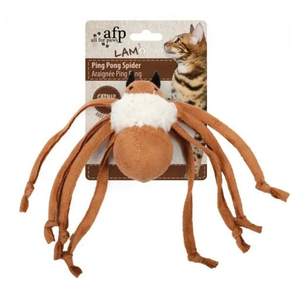 Katzenspielzeug "Spinne"  hellbraun