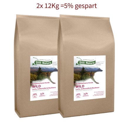 Still Nature | Wild und Lachs mit Süßkartoffel und Maulbeere